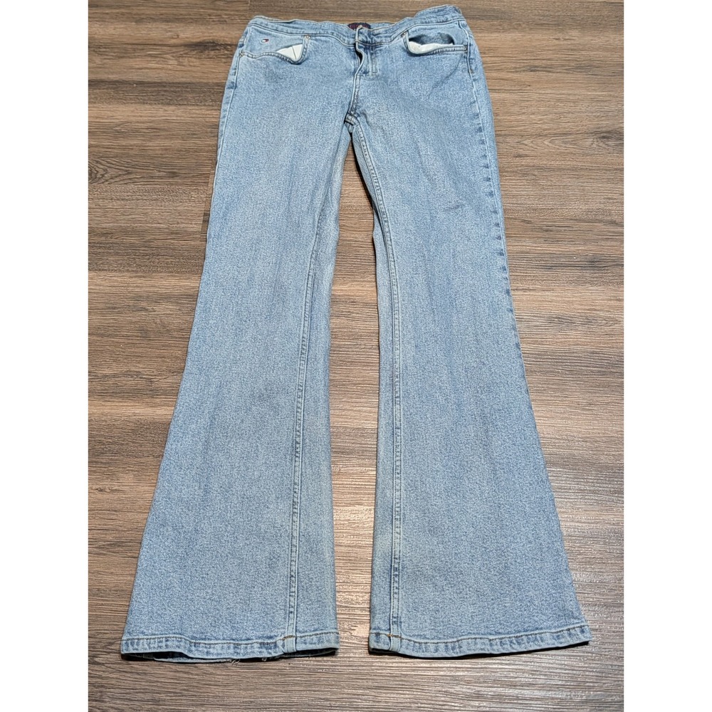 Tommy Jeans  90s Light Wash Flare Bell Bottom Denim Jeans Womens Size 9
